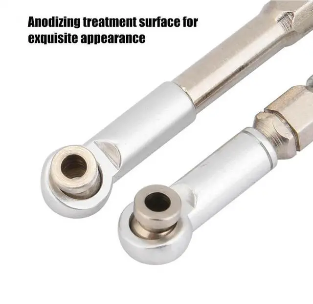 Alt view image 4 of 4 - 20X RC Steering Rod CNC Machining Aluminum Alloy Steering Linkage Rod Set For WPL 1608T,Red