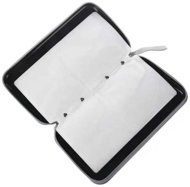 Alt view image 2 of 4 - 2X 80 Disc Album CD DVD Carry Cover Case Wallet Storage Holder Bag Hard Box - Black