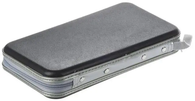 Alt view image 4 of 4 - 2X 80 Disc Album CD DVD Carry Cover Case Wallet Storage Holder Bag Hard Box - Black