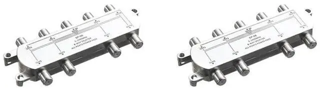 Alt view image 4 of 4 - 2X Digital 8 Way Coaxial Cable Splitter 5-2400Mhz, RG6 Compatible, Work With Analog/Digital TV Connections And Int