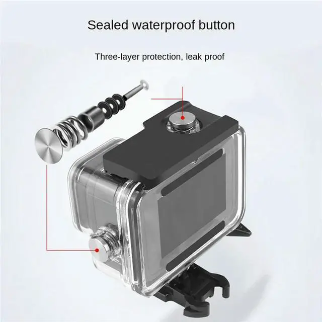 Alt view image 4 of 4 - 2X Diving Case Housing For Go Pro 11 10 9 Black Action Camera Underwater 45M Protection Shell Action Camera Access