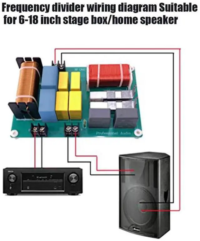 Alt view image 3 of 4 - 800W Tweeter Woofer Speaker 2 Way Crossover 2800Hz PA-280 Treble Bass Divider for 6-18Inch Stage Speaker