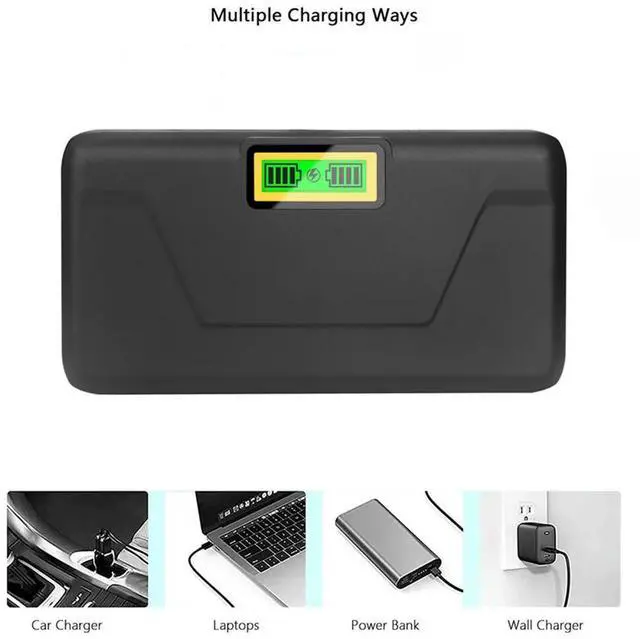 Alt view image 3 of 4 - LP-E17 Charger For EOS R50 R100 RP R10 R8,Rebel T8i,T7i T6i,T6s SL2,SL3 M3,M5 250D,Dual Slot