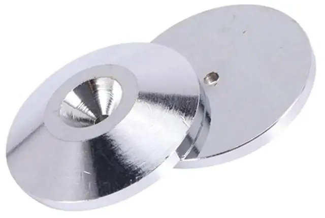 Alt view image 4 of 4 - 24 Pcs Speaker Pure Copper Spikes Pads Hifi Speaker Box Isolation Floor Stand Feet Cone Base Shoes Pad (Silver)