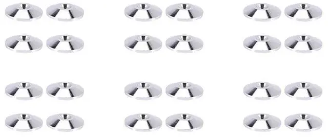 Alt view image 2 of 4 - 24 Pcs Speaker Pure Copper Spikes Pads Hifi Speaker Box Isolation Floor Stand Feet Cone Base Shoes Pad (Silver)