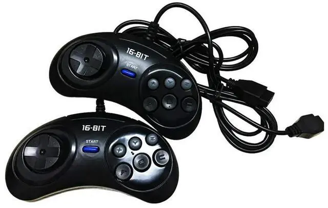 Main image of 4 Pcs Game Controller For SEGA Genesis For 16 Bit Handle Controller 6 Button Gamepad For SEGA MD Game Accessories