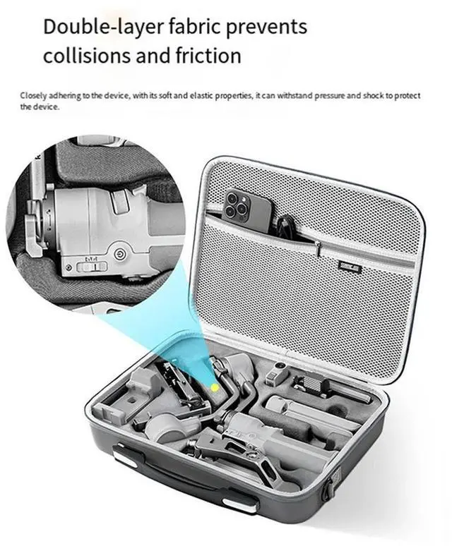 Alt view image 4 of 4 - For Ronin 4 Mini Handheld Stabilizer Travel Case Shoulder Bag Travel Carrying Case RS4 Mini Storage Case