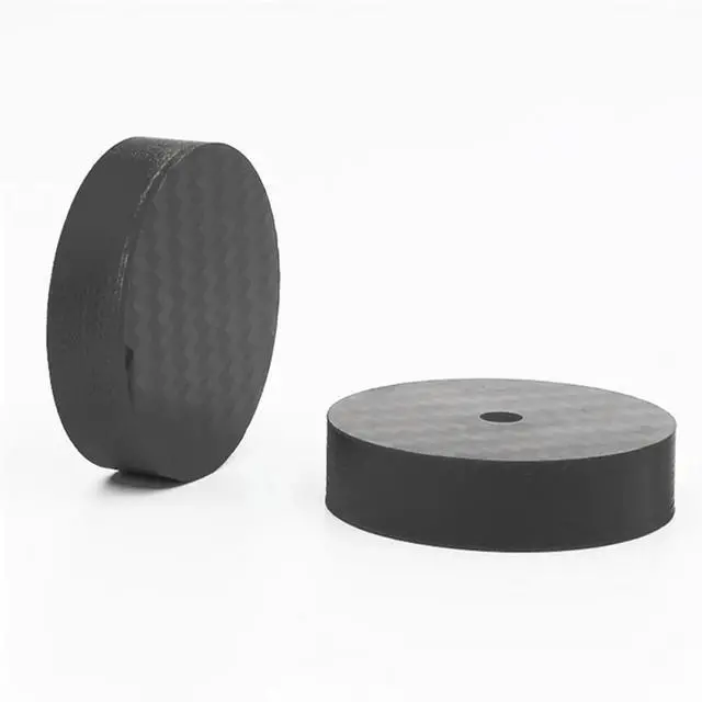 Alt view image 2 of 4 - 6X Carbon Fiber Speaker Isolation 40X10mm Spikes Base Pad Speaker Stand Feet Hifi AMP Speaker Pad