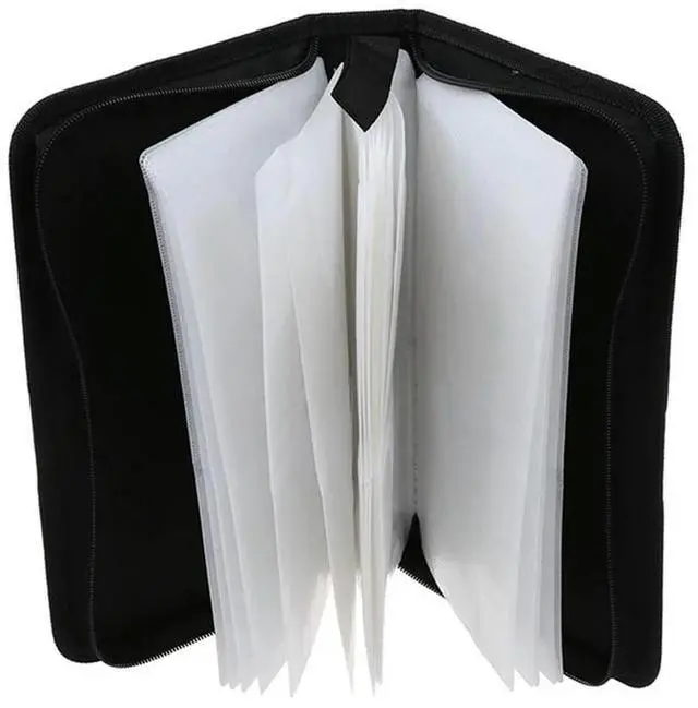 Main image of 5X 80 VCD DVD CD Faux Leather Case Storage Holder Organizer Black