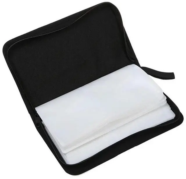 Alt view image 3 of 4 - 5X 80 VCD DVD CD Faux Leather Case Storage Holder Organizer Black