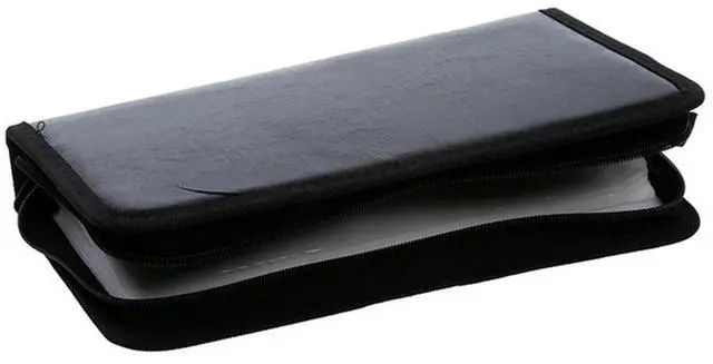 Alt view image 2 of 4 - 5X 80 VCD DVD CD Faux Leather Case Storage Holder Organizer Black