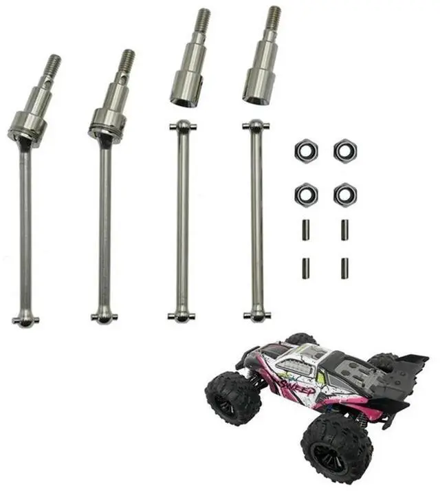 Alt view image 2 of 4 - 2Set Metal Front And Rear Drive Shaft CVD Driveshaft For SCY 16101 16102 16103 16201 Pro 1/16 Brushless
