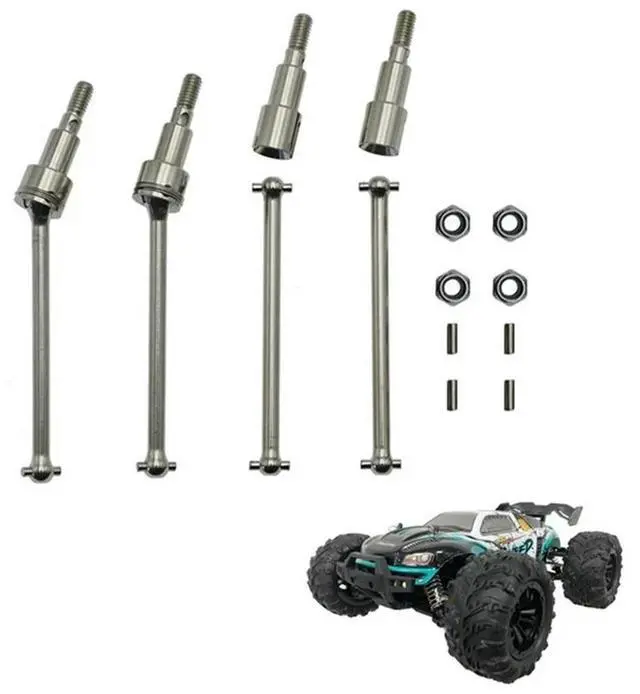 Alt view image 4 of 4 - 2Set Metal Front And Rear Drive Shaft CVD Driveshaft For SCY 16101 16102 16103 16201 Pro 1/16 Brushless