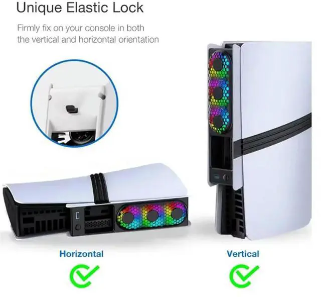 Main image of ForSlim/Pro Cooling Fan With LED Light- Quiet Efficient Cooling System 3 Fan Speeds USB 3.0 Port For P