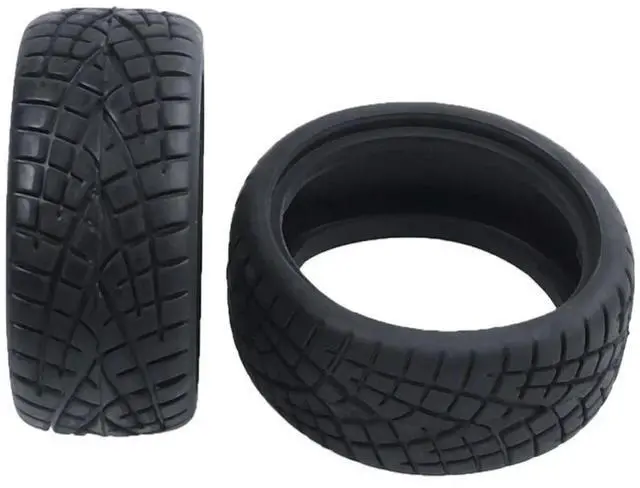 Alt view image 2 of 4 - 1/10 RC Car On Road Performance Rubber Racing Tire Tyre 8001 With Sponge 20Pcs