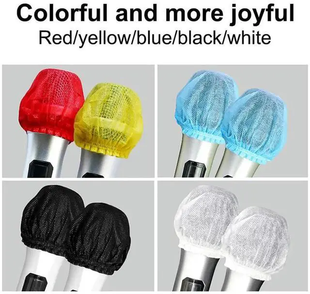Main image of 800Pcs Disposable Microphone Cover,Handheld Microphone Windscreen For KTV Recording Studio Karaoke(Mixed Colors)