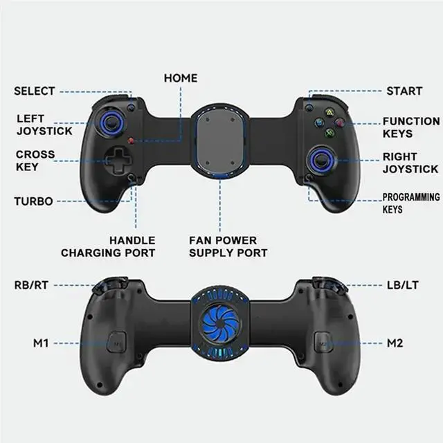 Alt view image 2 of 4 - For //NS Switch//PC Wireless Gamepad Controller Semiconductor Cooling Fan Stretching Cooling Game