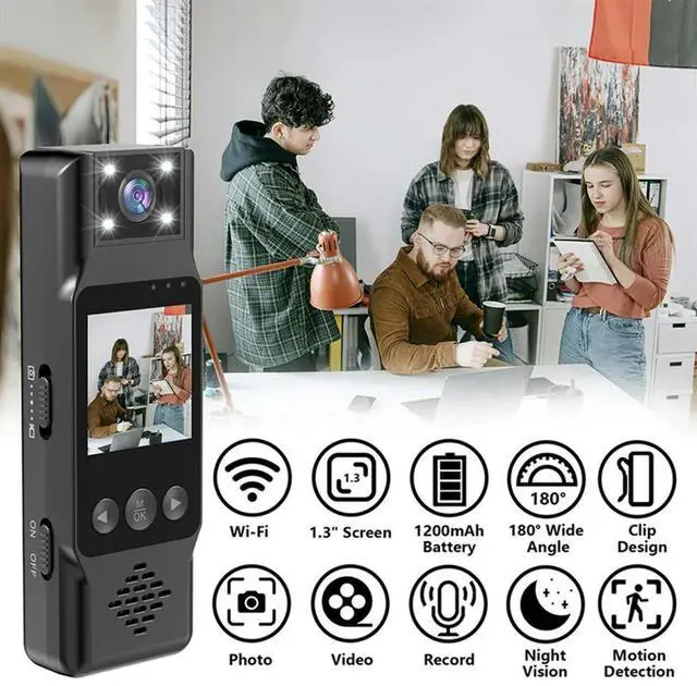 Main image of Car Recorder 4K HD 1080P Mini Camera Portable Handheld Back Clip Smart Sports DV Law