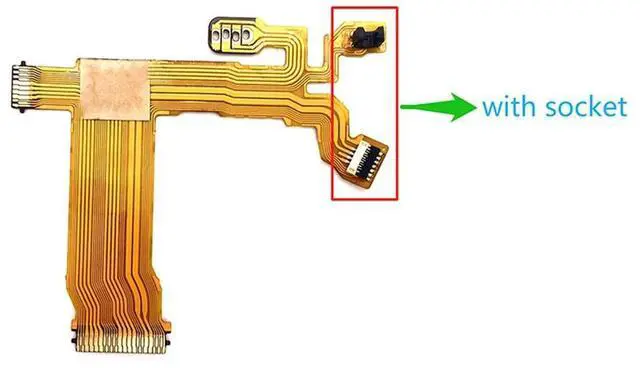 Alt view image 4 of 4 - 5X Lens Aperture Flex Cable For Olympus M.ZUIKO DIGITAL ED 14-42 Mm F/3.5-5.6 EZ 37Mm Aperture Line(With Two Socke