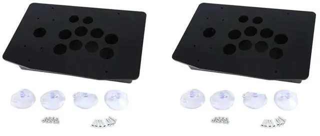 Alt view image 2 of 4 - 2X Arcade Joystick Acrylic Panel Case For Arcade Game Machine DIY Can Be lled Joystick Button For Retro Video