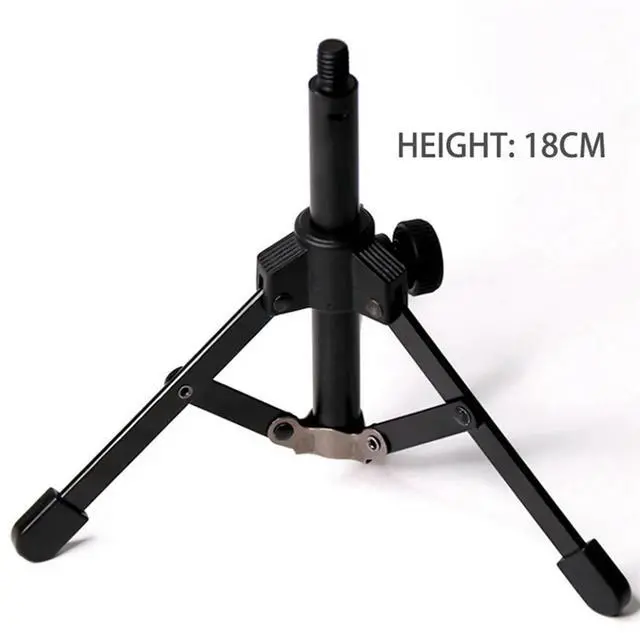 Alt view image 3 of 4 - 4X Foldable Tripod Desktop Microphone Stand Holder For Podcasts, Online Chat, Conferences, Lectures,Meetings, And