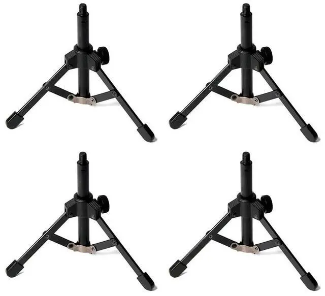 Alt view image 4 of 4 - 4X Foldable Tripod Desktop Microphone Stand Holder For Podcasts, Online Chat, Conferences, Lectures,Meetings, And