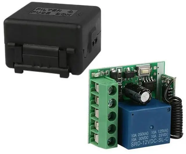 Alt view image 3 of 4 - 5X 433 Mhz RF Wireless Switch Receiver DC 12V Single Relay Receiver Module With 10 Remote Transmitter