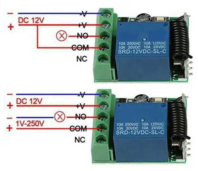 Alt view image 4 of 4 - 5X 433 Mhz RF Wireless Switch Receiver DC 12V Single Relay Receiver Module With 10 Remote Transmitter