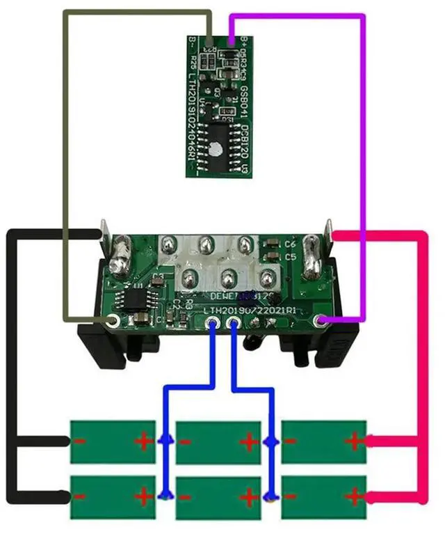 Alt view image 4 of 4 - 4X DCB120 Plastic Case PCB Charging Protection Circuit Board Box For  10.8V 12V Li- Dcb12