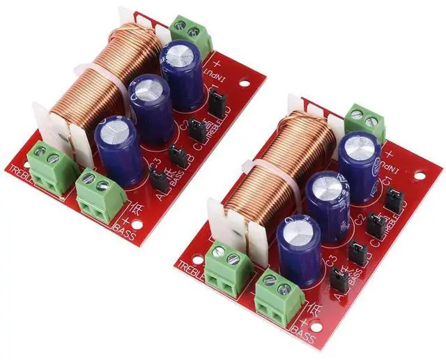 Alt view image 2 of 4 - 12Pcs 400W Speaker Crossover 2 Way Audio Adjustment Tweeter Bass Speakers Filter Frequency Divider For 2-16Ohm