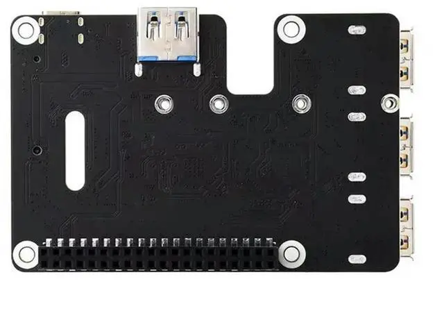 Alt view image 4 of 4 - Pcie To M.2 USB HAT+ For Raspberry Pi 5 Supports Nvme Protocol Solid State Drive Expands 4-Ch USB 3.2 Port