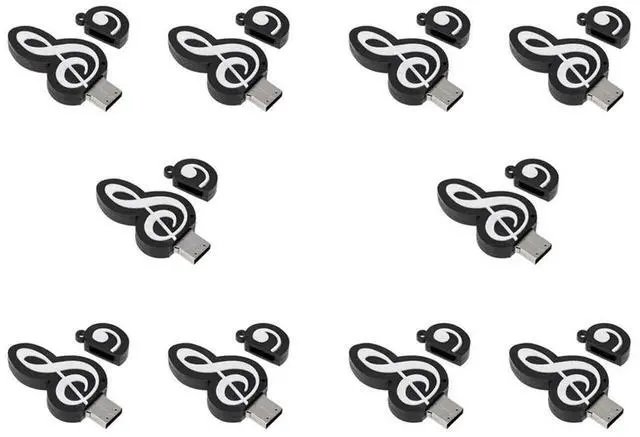 Main image of 10X USB 2.0 Stick Cute Cartoon Memory Stick Music Notes Symbol USB 2.0 Memory External USB Flash Drive Memory Stic