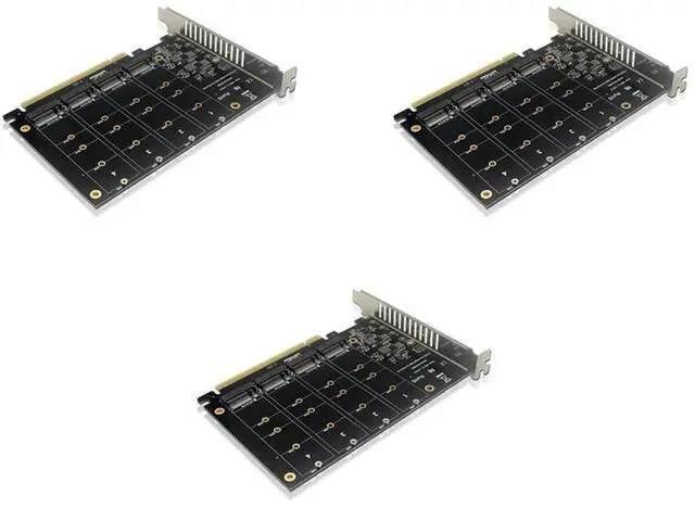 Alt view image 2 of 4 - 3X PH44 NVME 4-Disk Array Card PCIE Split Array Card