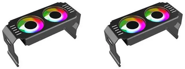 Main image of 2X Computer RAM Memory Module PC DDR4 DDR5 Overlock Dual ARGB Sync PWM Fans Aluminium RGB Cooling Radiator(