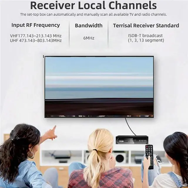 Alt view image 3 of 4 - 2X ISDB-T 1080P HD Set Top Box Terrestrial Digital Video Broadcasting TV Receiver With Cable For Brazil/Chile B EU