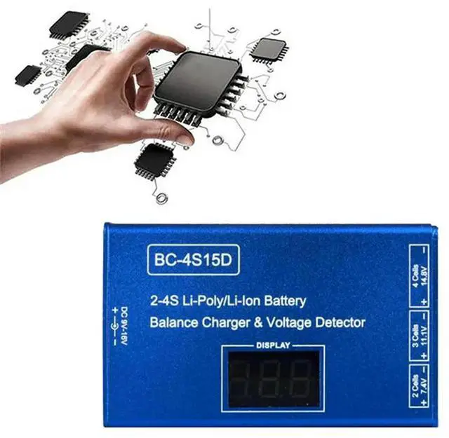 Main image of 8X BC-4S15D Lipo Li- Balance Charger Voltage Detector LCD Digital Display Balance Charger For RC