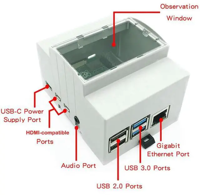 Main image of 10X For Raspberry Pi 4 Model B ABS Case White Case Protective Case Enclosure For Raspberry Pi 4B