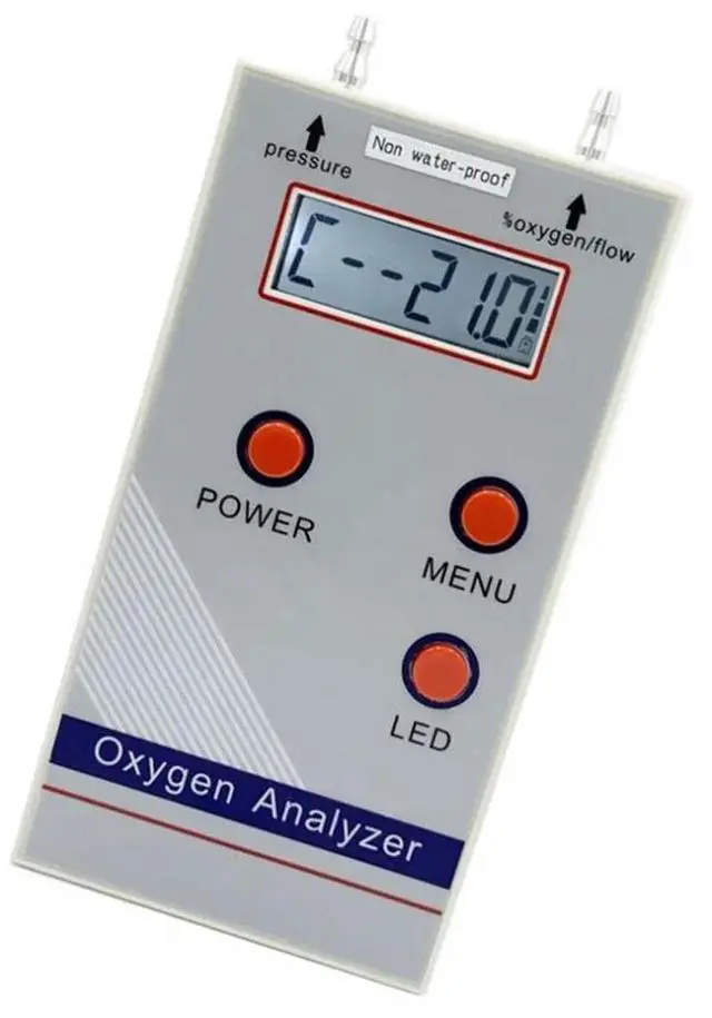 Alt view image 3 of 4 - Oxygen Analyzer Professional Portable O2 Oxygen Concentration Meter Detector 21%-100% O2 Meter Gas Detector EU Plug