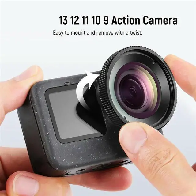Alt view image 4 of 4 - 2X Magnification Action Camera Lens For Gopro Hero 13 12 11 10 9-7 To 10 Cm Focal Distance, Not Waterproof