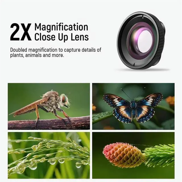 Alt view image 2 of 4 - 2X Magnification Action Camera Lens For Gopro Hero 13 12 11 10 9-7 To 10 Cm Focal Distance, Not Waterproof
