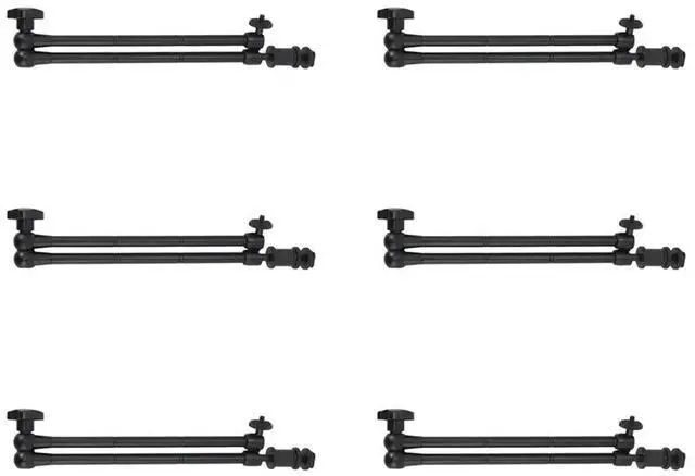 Alt view image 3 of 4 - 6Pcs 20Inch Adjustable Articulating Friction Magic Arm With Hot Shoe Mount For LED Light DSLR Rig LCD Monitor