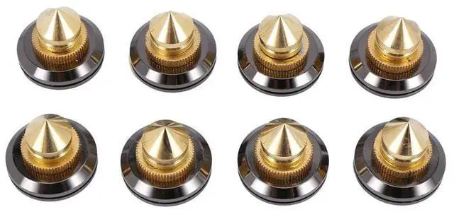Alt view image 3 of 4 - 40 Set Golden-Plated Speaker Spikes, Speaker Stands CD Audio Subwoofer Amplifier Turntable Isolation Feet