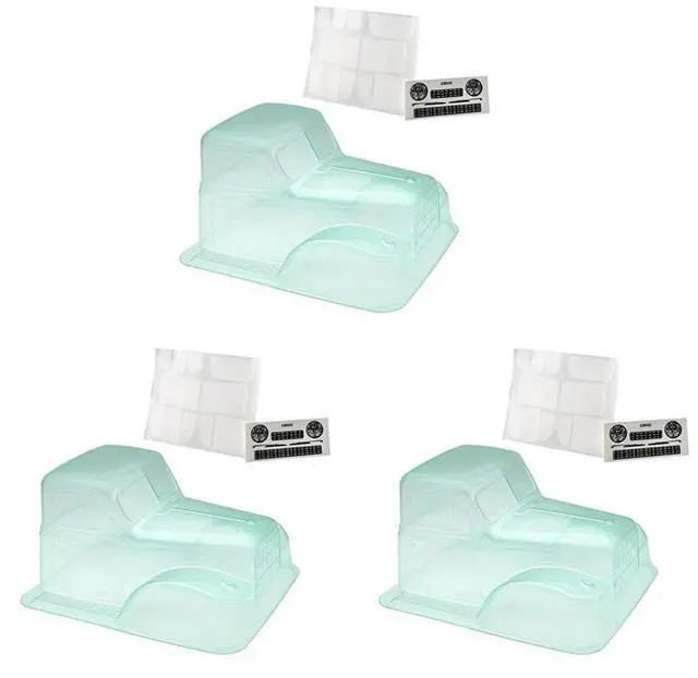 Alt view image 3 of 4 - 3X Plastic Clear Body For Dodge Power Wagon Cab Axial SCX10 TRAXXAS TRX4 YK4102 RGT 86100 Redcat Gen8 MST 1/10