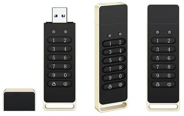 Alt view image 3 of 4 - 3X Secure USB Drive, 32GB Encrypted USB Flash Drive Hardware Password Memory Stick With Keypad USB 3.0 Disk Flash