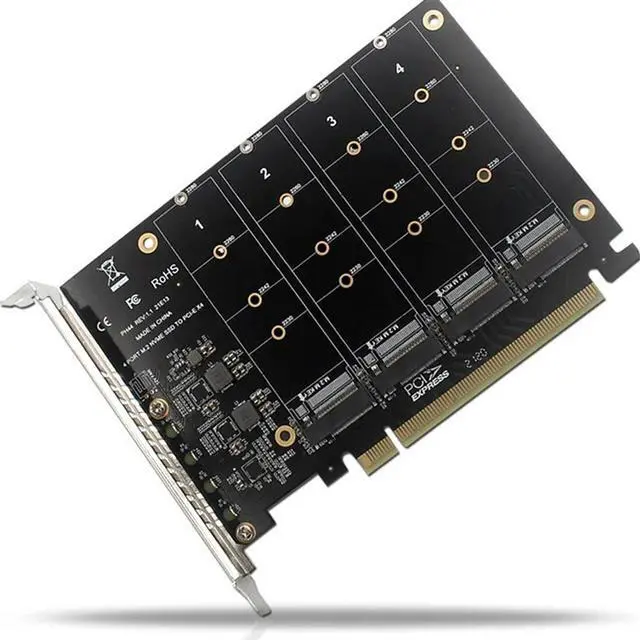 Main image of 4X PH44 NVME 4-Disk Array Card PCIE Split Array Card