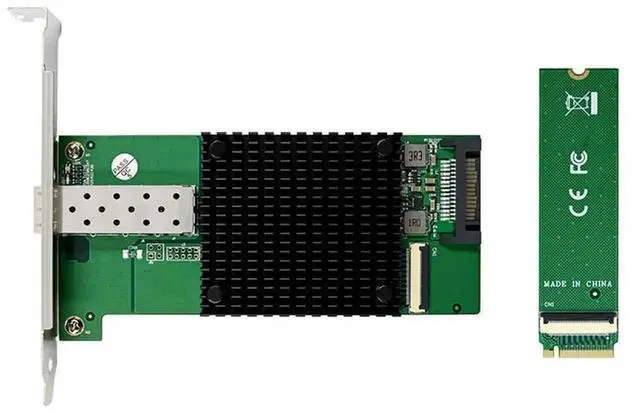 Alt view image 2 of 4 - 2X Server Network Card M.2 B+M KEY 8-Channel Single-Port 10Gbe SFP Ethernet NIC Network Card For Win10 Freebsd Lin