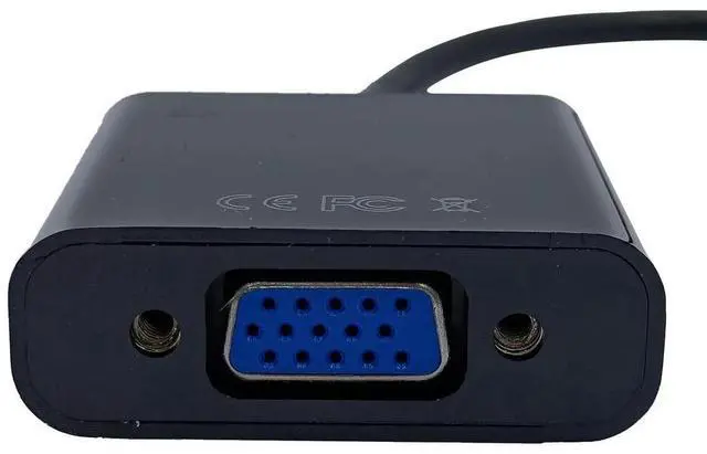 Alt view image 3 of 3 - Mini Display Port HDMI to VGA Converter Adapter For Macbook Xbox360 DVD PC HD 1080P TV Projector