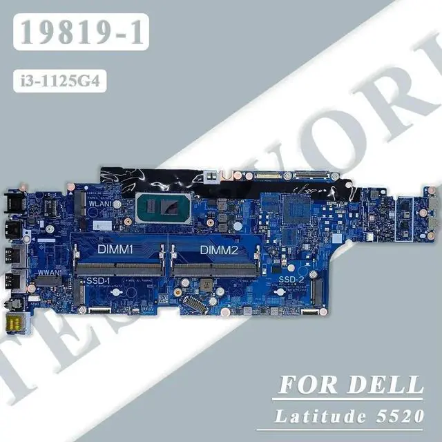 Alt view image 4 of 6 - Laptop Motherboard For Latitude 15 5520 with i3-1125G4 CPU SRK8S MEC  5107-LJ I/O Chip Notebook Mainboard 19819-1