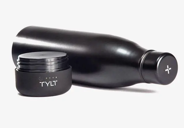 Alt view image 9 of 13 - Tylt All-in-One Water Bottle And Portable Power Bank Connect And Charge +Drink And Recharge Black