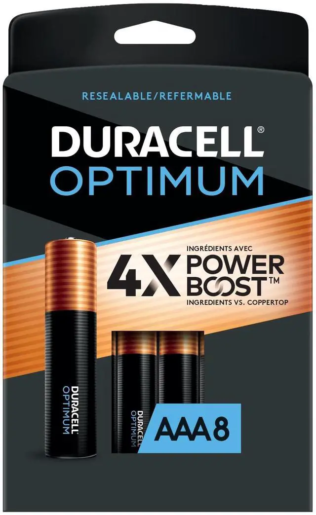Alt view image 17 of 20 - Duracell Optimum AAA Batteries, Pack of 8